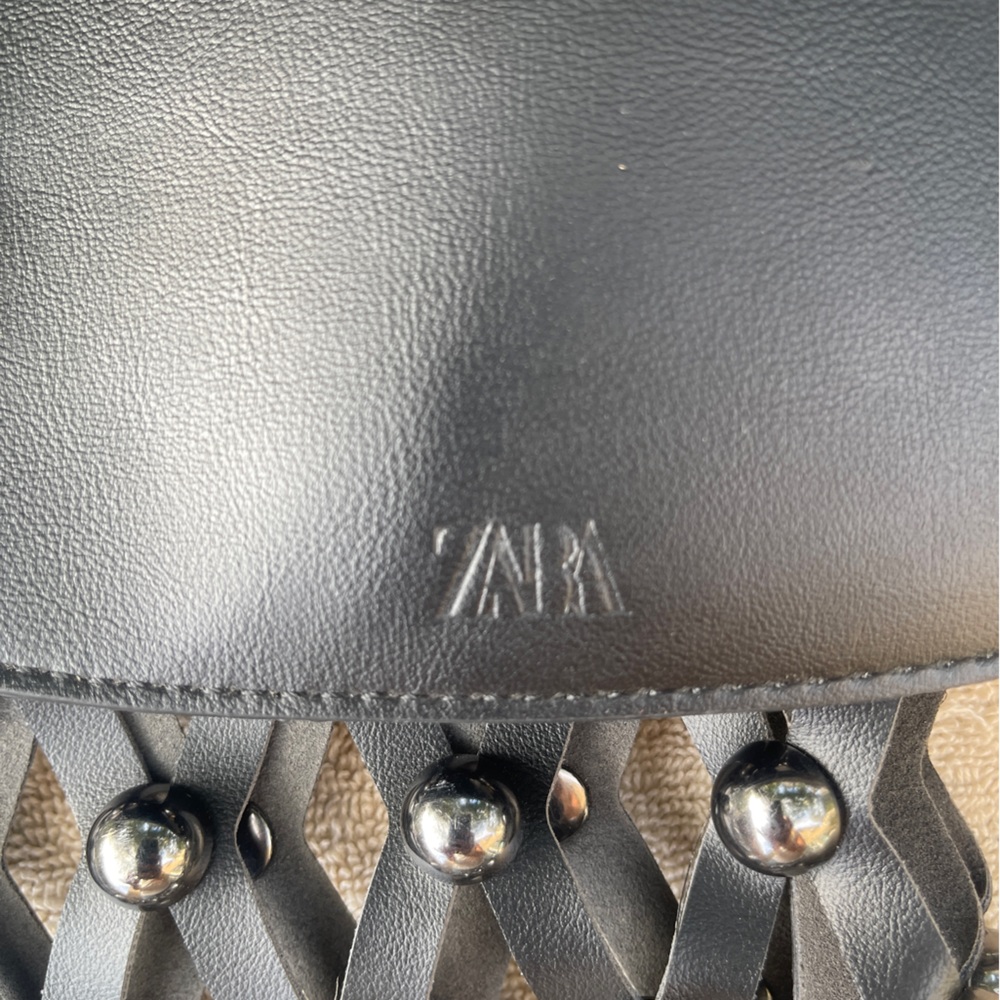 Zara Black Studded Women's Bag - Picture 6 of 6